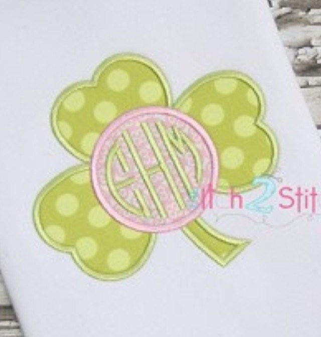 Shamrock Monogram - St Patricks Day Shirt - Shamrock Shirt - Shamrock - St. Pattys Day Shirt - Monogram Shirt - Girls Monogram Shirt