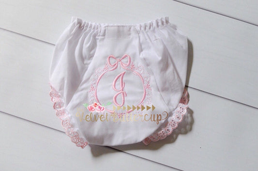 Vintage Monogrammed Bloomers - Monogrammed Diaper Cover - Prissy Pants - Fancy Pants - Monogrammed Bloomers - Heirloom Bloomers