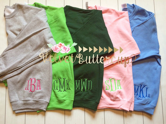 Hip monogram sweatshirt - Monogrammed Sweatshirt (((5.00 shipping)))