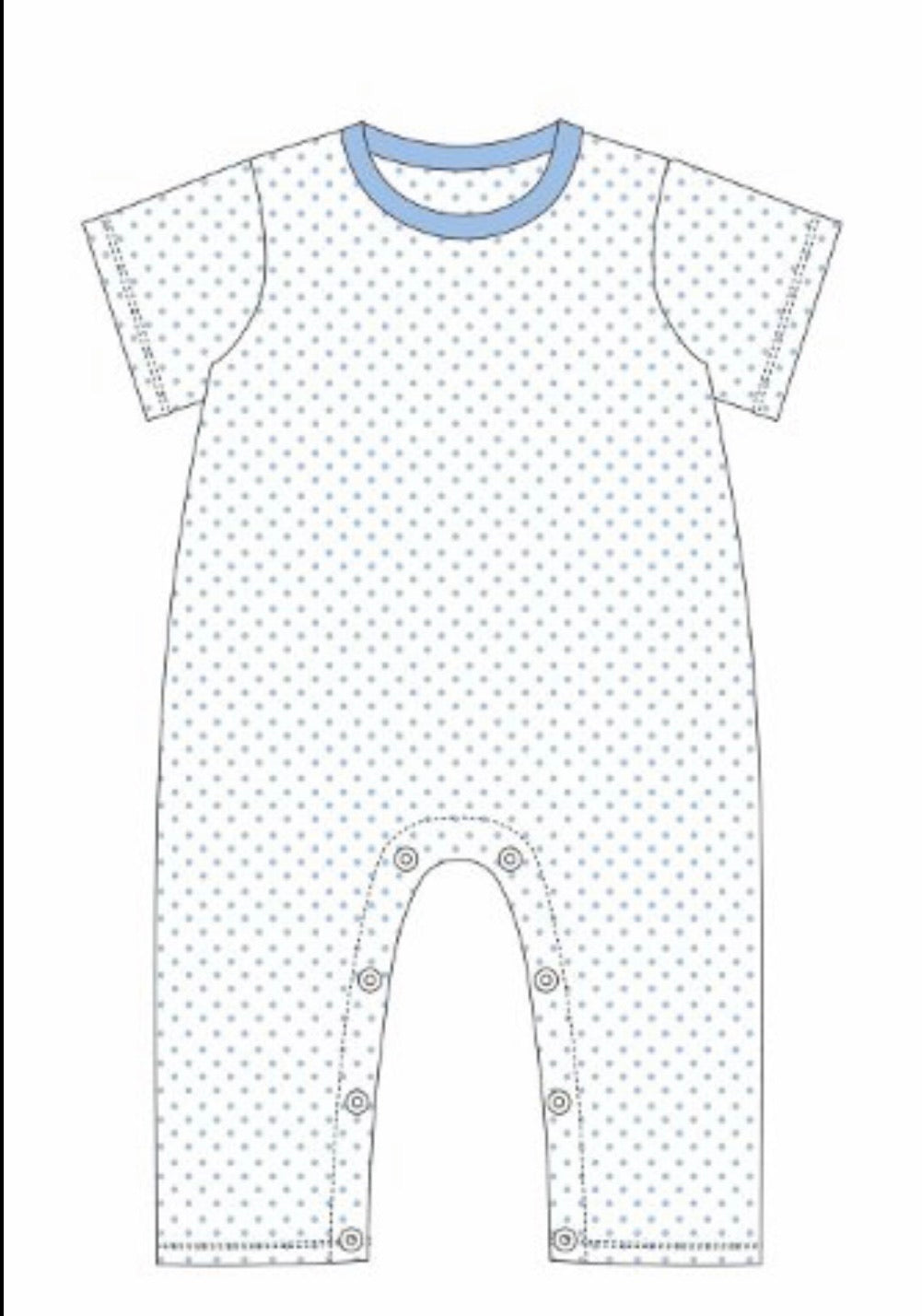 Blue Dot Romper