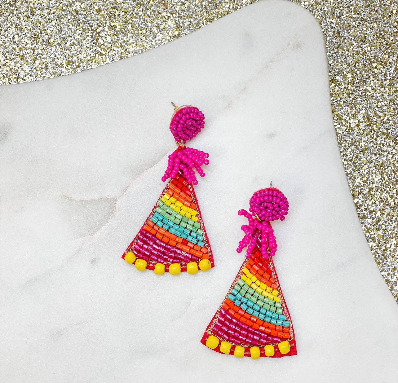 Beaded Birthday Party Earrings