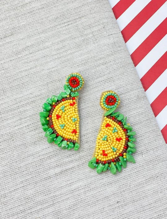 Beaded Taco Earrings