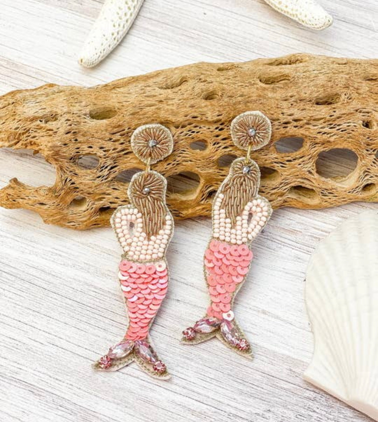 Beaded Mermaid Earrings