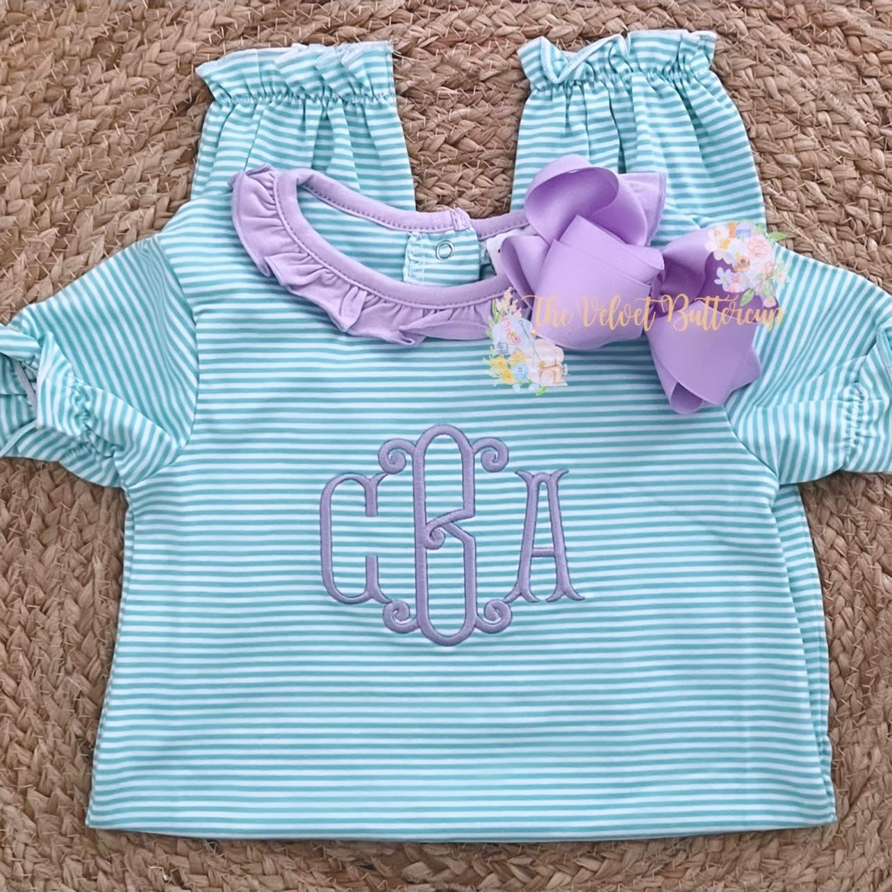 Mint & Lavender Ruffle Romper