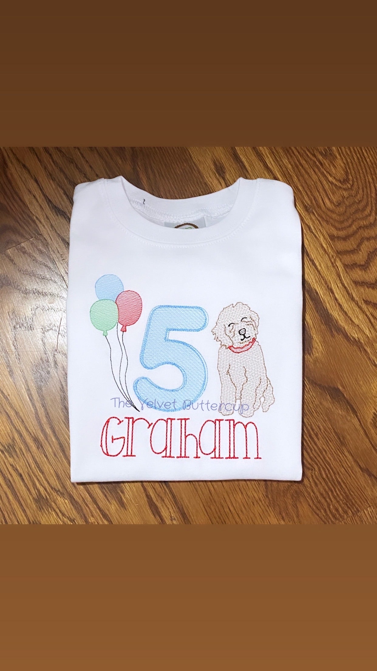 Doodle Puppy Birthday Shirt