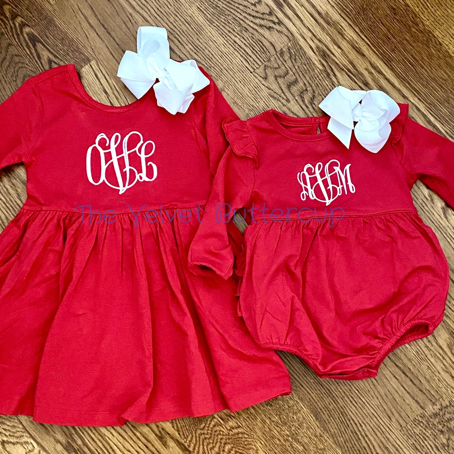 Red Baby Bubble with Ruffle