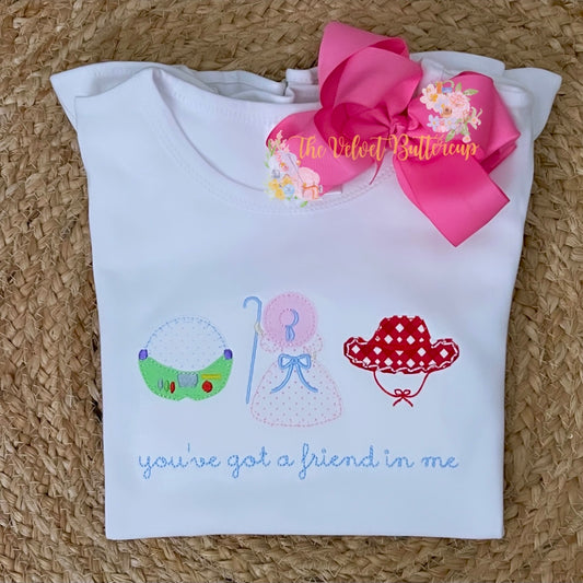 Girls Toy Trio Appliqué with Embroidered Name