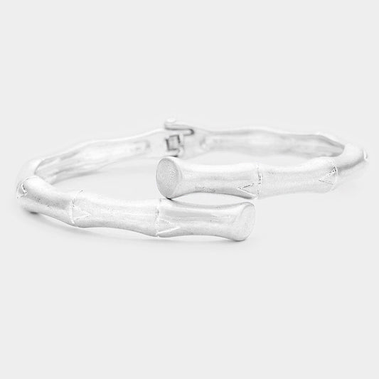 Silver Tone Bamboo Bracelet