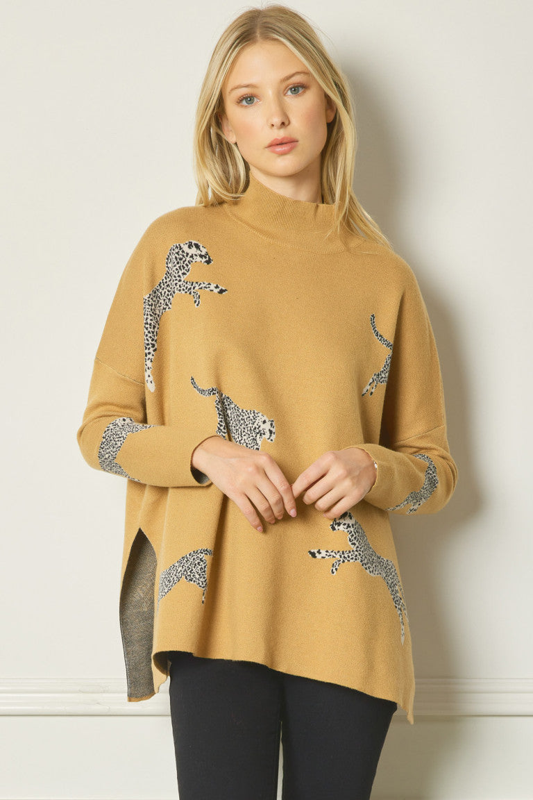 Sweater with Leopards