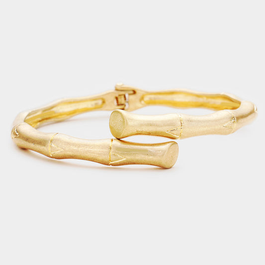 Gold Tone Bamboo Bracelet