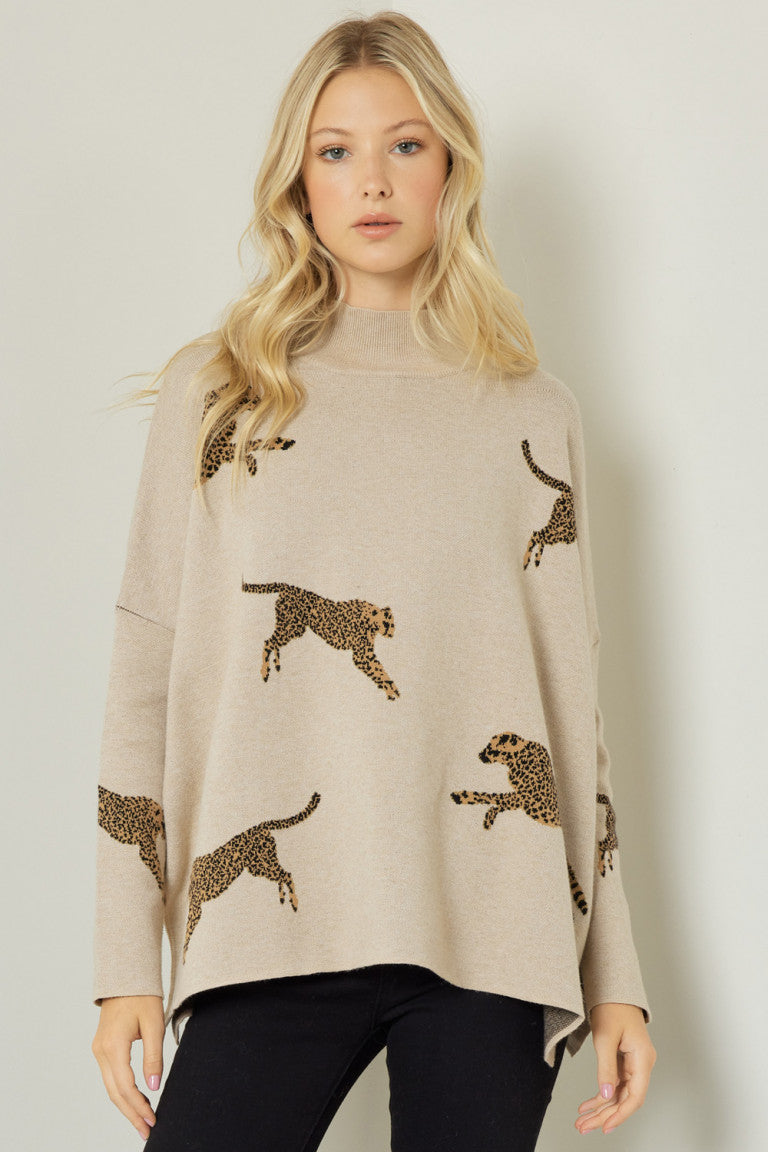 Sweater with Leopards