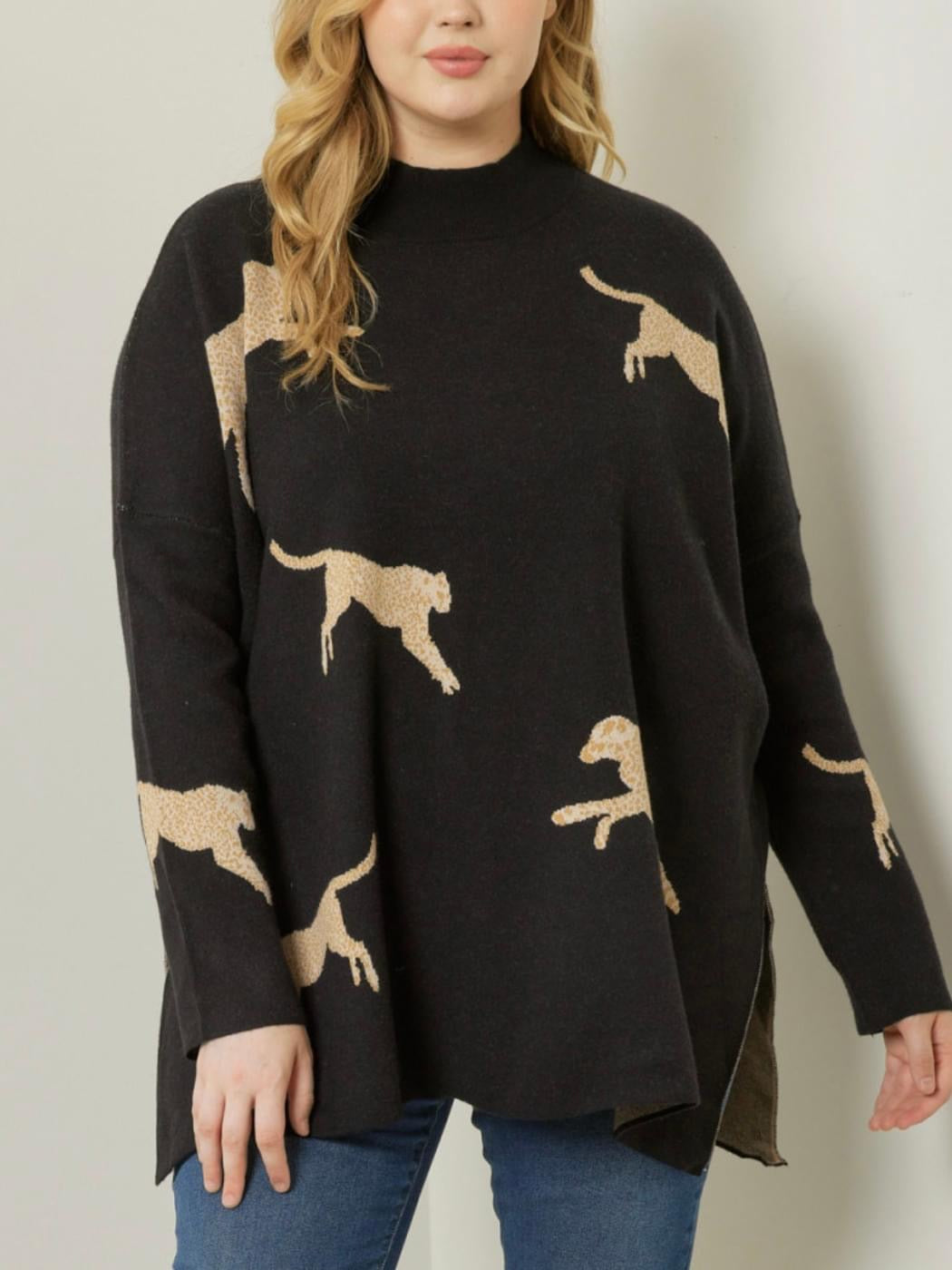 Sweater with Leopards